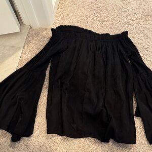 Lulus Black Off-Shoulder Blouse